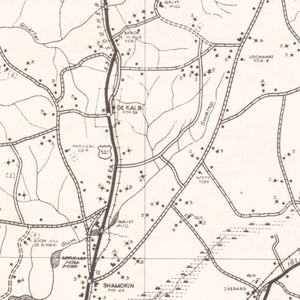 Vintage Map of Kershaw County, South Carolina 1938