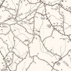Vintage Map of Cherokee County, South Carolina 1938