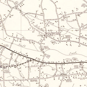 Vintage Map of Darlington County, South Carolina 1938