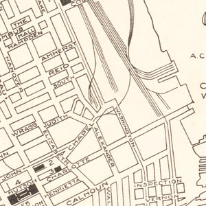 Vintage Map of Charleston, South Carolina 1946