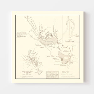 Vintage Santee Cooper Wildlife Area Map 1943