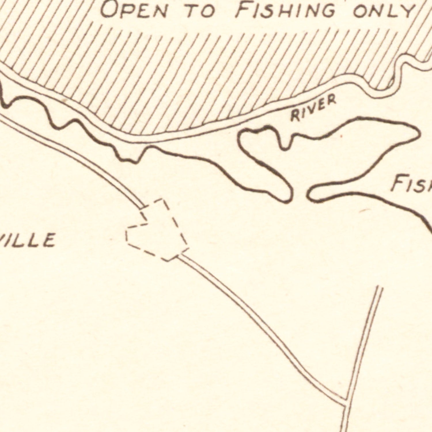 Vintage Santee Cooper Wildlife Area Map 1943
