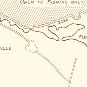 Vintage Santee Cooper Wildlife Area Map 1943