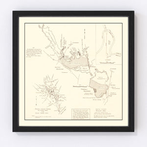 Vintage Santee Cooper Wildlife Area Map 1943