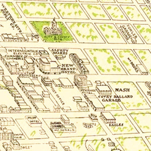 Vintage Map of Salt Lake City, Utah 1926