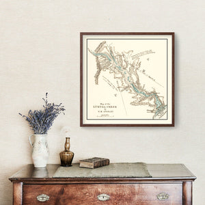 Vintage Lake Tanganika Map 1878