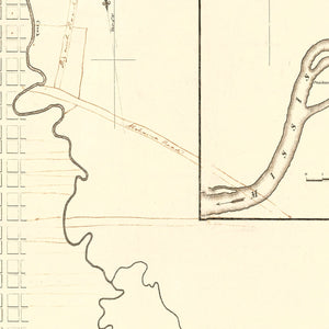Vintage Map of Memphis, Tennessee 1865