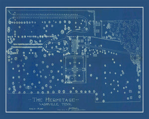 Vintage Map of the Hermitage Nashville, TN 1920
