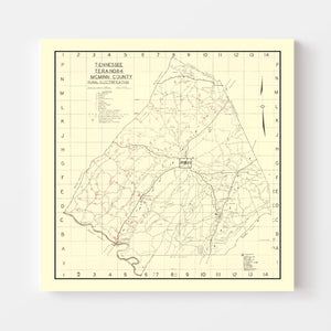 Vintage Map of McMinn County, Tennessee 1935