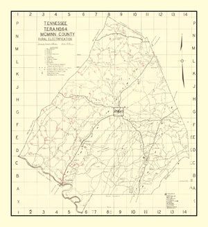 Vintage Map of McMinn County, Tennessee 1935