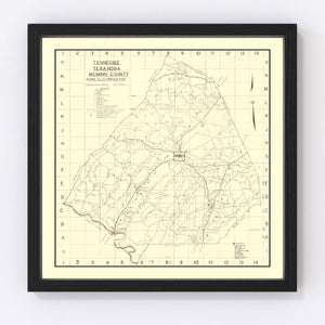 Vintage Map of McMinn County, Tennessee 1935