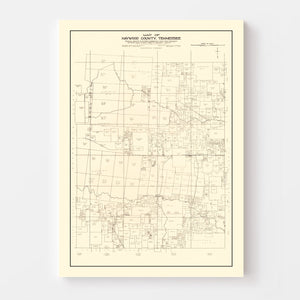 Vintage Map of Haywood County, Tennessee 1927