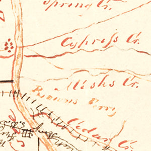 Vintage Map of Perry County, Tennessee 1842