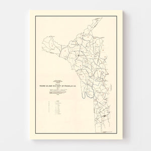 Vintage Map of Moore County, Tennessee 1935