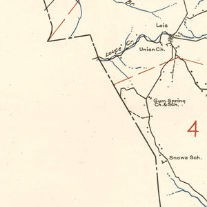 Vintage Map of Moore County, Tennessee 1935