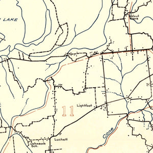 Vintage Map of Lauderdale County, Tennessee 1935