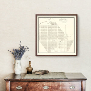 Vintage Map of Monterey, Tennessee 1890