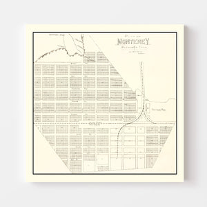 Vintage Map of Monterey, Tennessee 1890