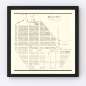 Vintage Map of Monterey, Tennessee 1890