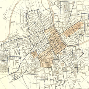 Vintage Map of Nashville, Tennessee 1907