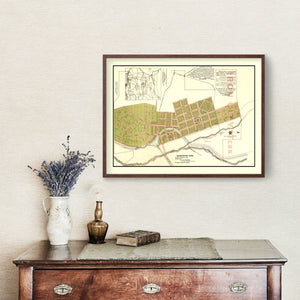 Vintage Map of Iron City, Tennessee 1890