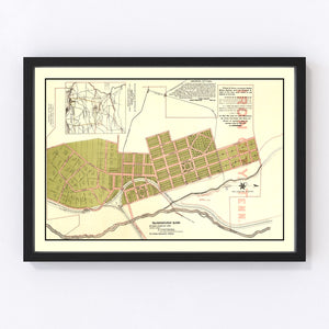 Vintage Map of Iron City, Tennessee 1890