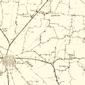 Vintage Map of Gibson County, Tennessee 1937