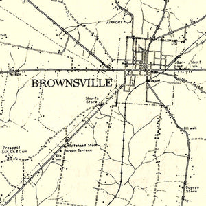 Vintage Map of Haywood County, Tennessee 1937