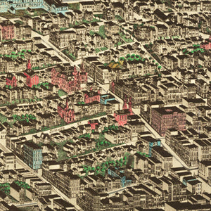 Vintage Map of Nashville, Tennessee 1958
