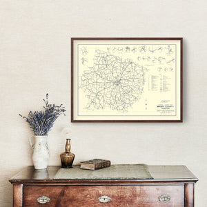 Vintage Map of Maury County, Tennessee 1951