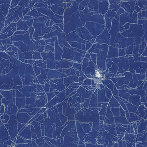Vintage Map of Maury County, Tennessee 1924