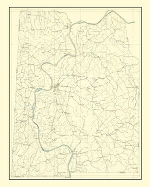 Vintage Map of Franklin County, Missouri 1904