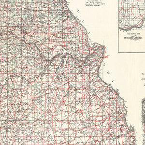 Vintage Map of Missouri 1911