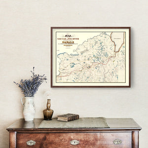 Vintage Fox River, WI Map 1839