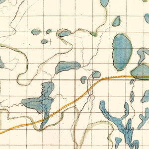 Vintage Fox River, WI Map 1839