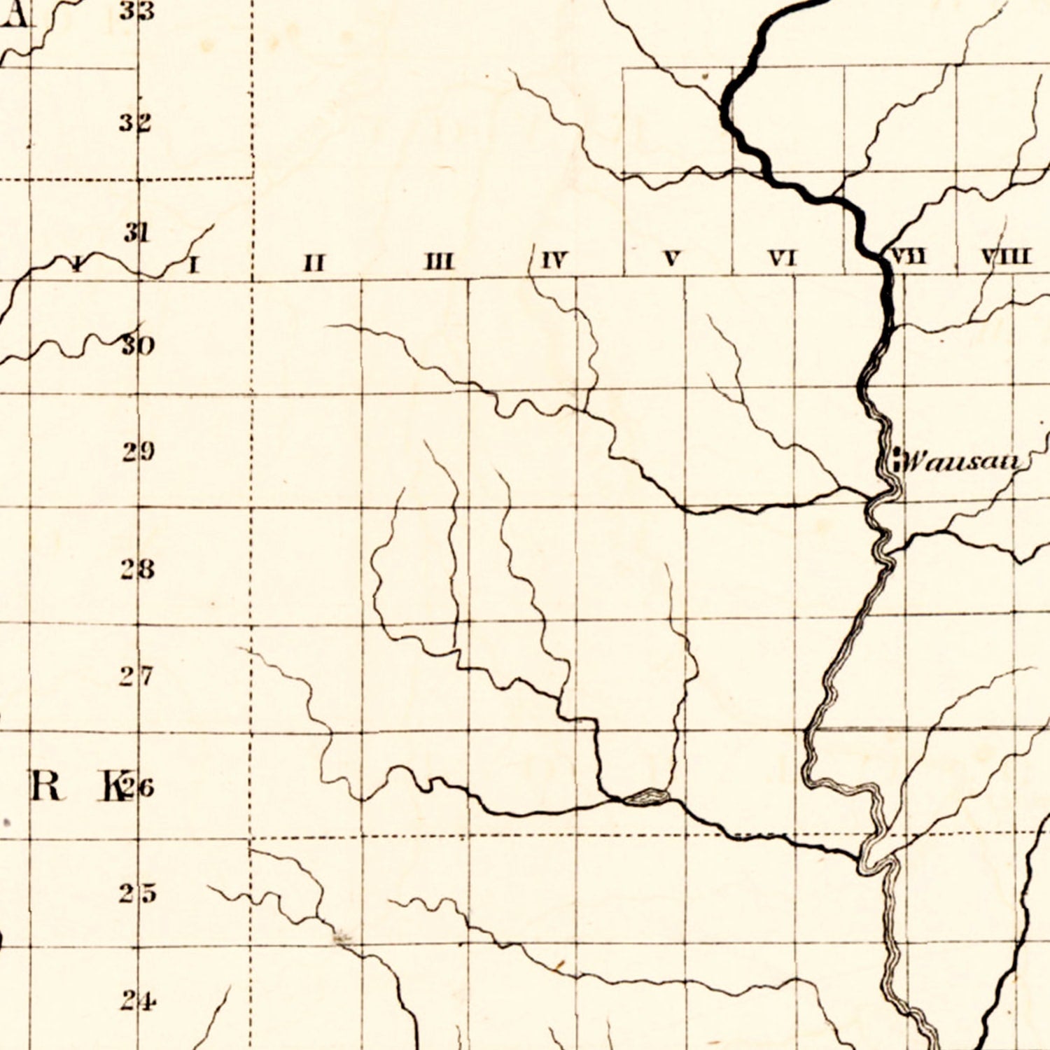 Vintage Map of Wisconsin 1855