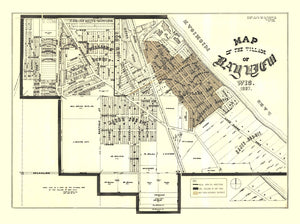 Vintage Map of Bay View, Wisconsin 1919
