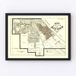 Vintage Map of Bay View, Wisconsin 1919