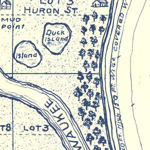 Vintage Map of Milwaukee, Wisconsin 1836