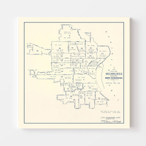 Vintage Map of Milwaukee, Wisconsin 1931