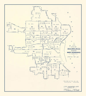 Vintage Map of Milwaukee, Wisconsin 1931