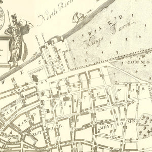 Vintage Map of New York City, New York 1728