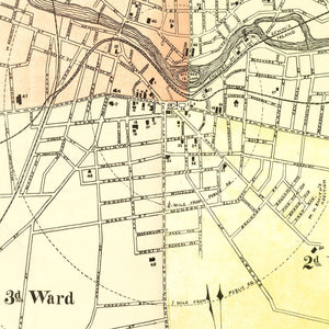 Vintage Map of Watertown, New York 1889