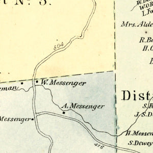 Vintage Map of Granby, Connecticut 1869