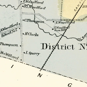Vintage Map of Avon, Connecticut 1869