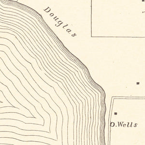 Vintage Map of Town of Tolland, Connecticut 1869