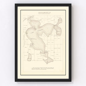 Vintage Map of Town of Tolland, Connecticut 1869