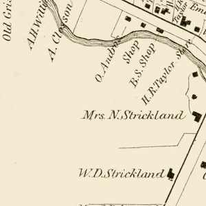 Vintage Map of South Glastenbury, Connecticut 1869