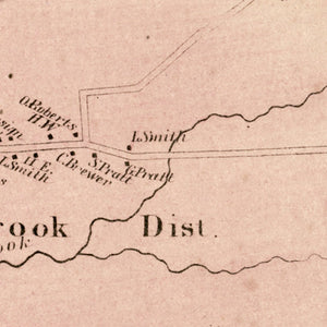 Vintage Map of East Hartford, Connecticut 1869