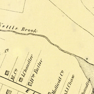 Vintage Map of Windsor Locks, Connecticut 1869